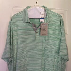 Mens Tommy Bahama green Island zone cove beach polo size XL new with tags.